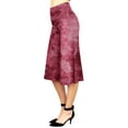 thumbnail image 1 of Made by Johnny Women's High Elastic Waistband Wide Leg Palazzo Culotte Gaucho Tie dye Capri Pants XXL WINE, 1 of 3