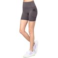thumbnail image 1 of Made by Johnny Women's High Waisted Mid-Thigh Yoga Biker Shorts with Pockets XL STONE_GREY, 1 of 6