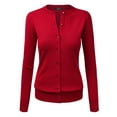 thumbnail image 1 of Made by Johnny Women's Keep It Classic Round Cardigan M RED, 1 of 6