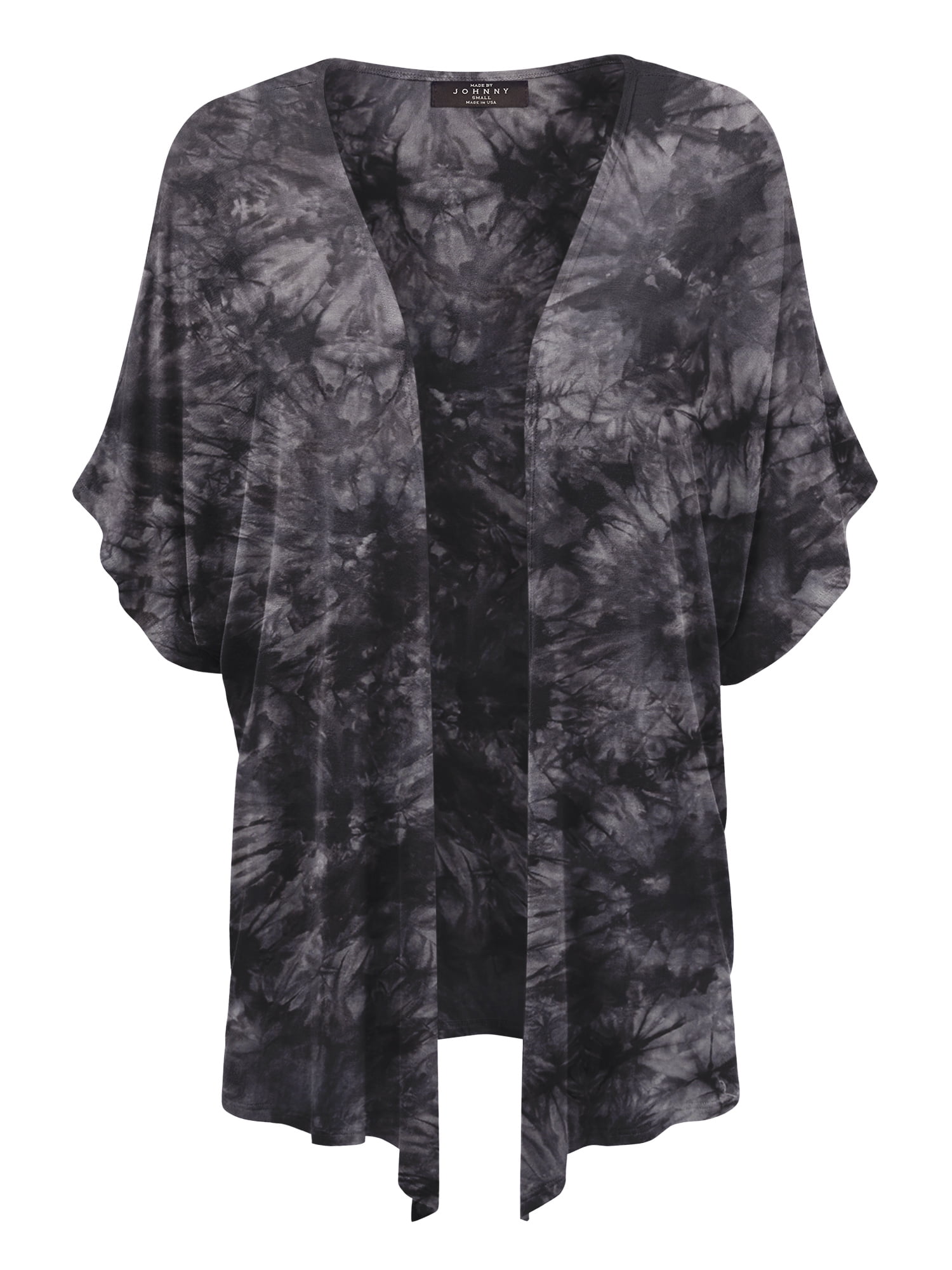 Made by Johnny Women's Kimono Style Loose fit Short Sleeve Dolman Tie ...