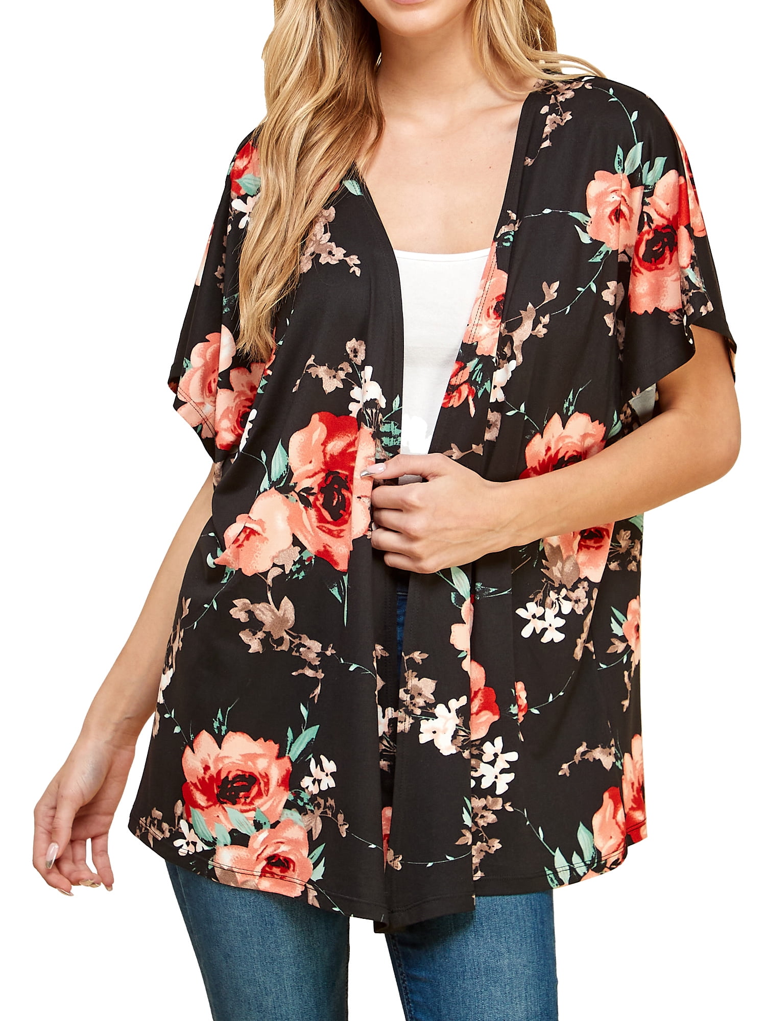 Made by Johnny Women's Kimono Style Short Sleeve Dolman Made by Johnny Women's Kimono Style Short Sleeve Dolman