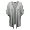 thumbnail image 1 of Made by Johnny Women's Kimono Style Short Sleeve Dolman Cardigan XL HEATHER_GREY, 1 of 6
