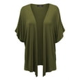 thumbnail image 1 of Made by Johnny Women's Kimono Style Short Sleeve Dolman Cardigan XL OLIVE, 1 of 6