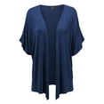 thumbnail image 1 of Made by Johnny Women's Kimono Style Short Sleeve Dolman Cardigan XXL NAVY, 1 of 6