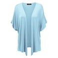 thumbnail image 1 of Made by Johnny Women's Kimono Style Short Sleeve Dolman Cardigan XXXXL AQUA, 1 of 6