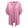 thumbnail image 1 of Made by Johnny Women's Kimono Style Short Sleeve Dolman Cardigan XXXXL PINK, 1 of 6