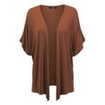 thumbnail image 1 of Made by Johnny Women's Kimono Style Short Sleeve Dolman Cardigan XXXXL RUST, 1 of 6