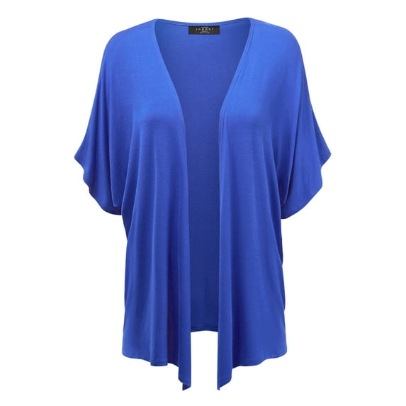 Made by Johnny Women's Kimono Style Short Sleeve Dolman Cardigan XXXXXL ROYAL_BRITE