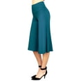 thumbnail image 1 of Made by Johnny Women's Knit Culottes Pants L TEAL, 1 of 6