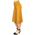 thumbnail image 1 of Made by Johnny Women's Knit Culottes Pants M MUSTARD, 1 of 6