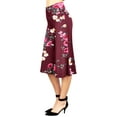 thumbnail image 1 of Made by Johnny Women's Knit Culottes Pants XXXL WINE_FLORAL, 1 of 6