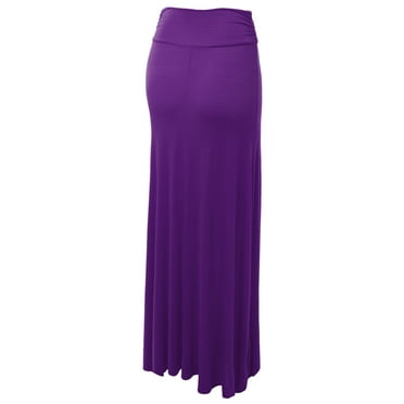 Made by Johnny Women's Lightweight Floor Length Maxi Skirt L BARNEY