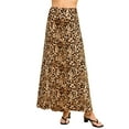 thumbnail image 1 of Made by Johnny Women's Lightweight Floor Length Maxi Skirt XXL LEOPARD, 1 of 6