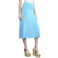 thumbnail image 1 of Made by Johnny Women's Lightweight Fold Over Flared Midi Skirt M AQUA, 1 of 6
