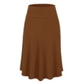 thumbnail image 1 of Made by Johnny Women's Lightweight Fold Over Flared Midi Skirt S RUST, 1 of 6