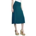 thumbnail image 1 of Made by Johnny Women's Lightweight Fold Over Flared Midi Skirt XL TEAL, 1 of 6
