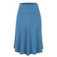 thumbnail image 1 of Made by Johnny Women's Lightweight Fold Over Flared Midi Skirt XXL DENIM, 1 of 6