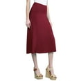 thumbnail image 1 of Made by Johnny Women's Lightweight Fold Over Flared Midi Skirt XXL WINE, 1 of 6