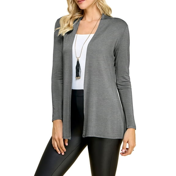 Made by Johnny Women's Lightweight Open Front Cardigans Long Sleeve Casual Soft Drape Fall Cardigan XXXL HDG