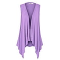 thumbnail image 1 of Made by Johnny Women's Lightweight Sleeveless Draped Open Cardigan L LILAC, 1 of 6