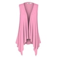 thumbnail image 1 of Made by Johnny Women's Lightweight Sleeveless Draped Open Cardigan L PINK, 1 of 6