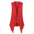 thumbnail image 1 of Made by Johnny Women's Lightweight Sleeveless Draped Open Cardigan M RED, 1 of 6