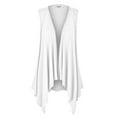 thumbnail image 1 of Made by Johnny Women's Lightweight Sleeveless Draped Open Cardigan XXL WHITE, 1 of 7