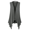 thumbnail image 1 of Made by Johnny Women's Lightweight Sleeveless Draped Open Cardigan XXXL HDG, 1 of 7