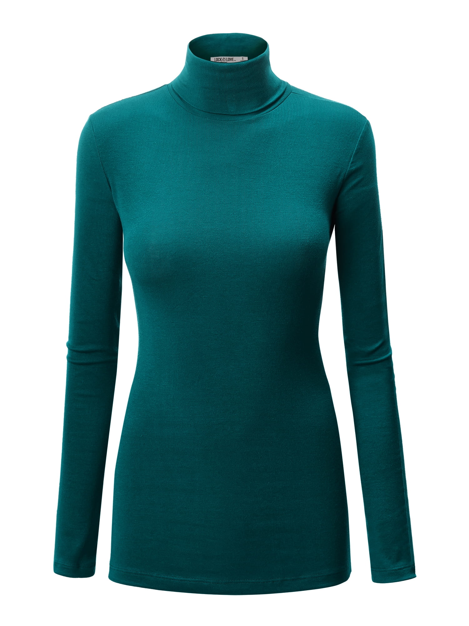 Made by Johnny Women's Lightweight Long Sleeve Turtleneck Sweater