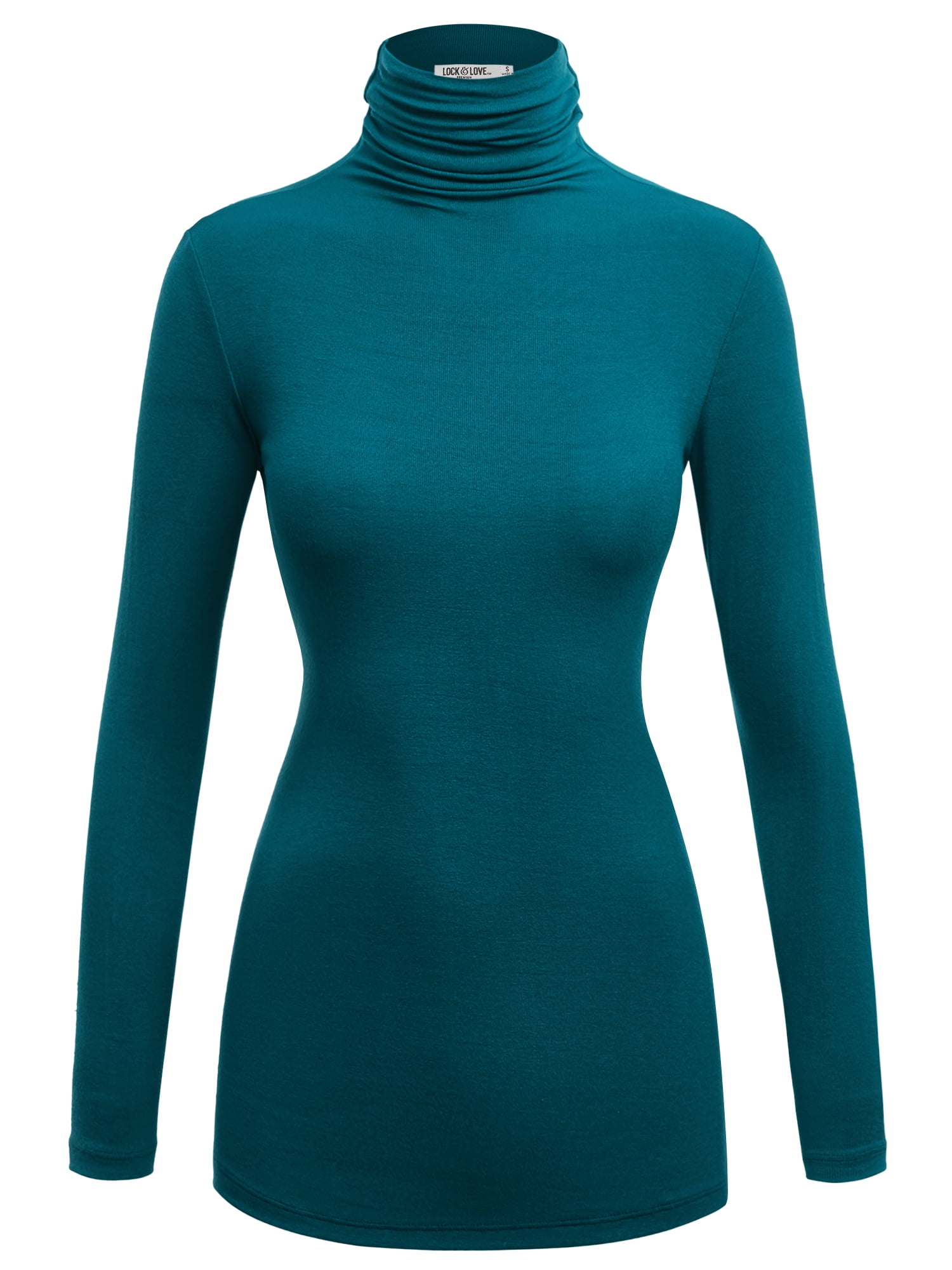 Teal turtleneck womens deals