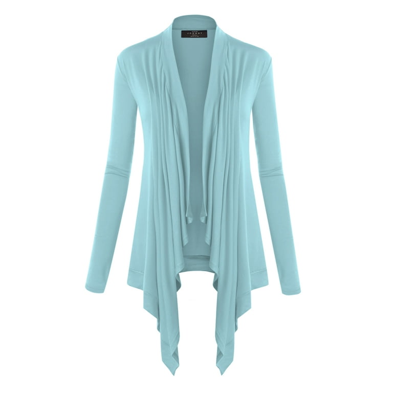 Made by Johnny Women s Off Duty Open Front Cardigan M AQUA