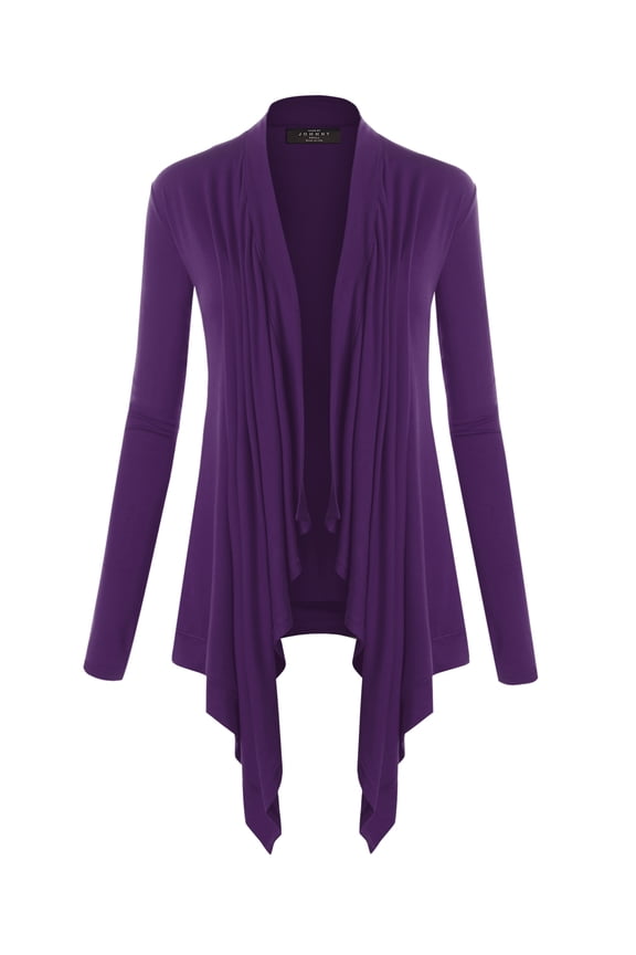 Women's Off-Duty Open Front Cardigan XL DARK_PURPLE