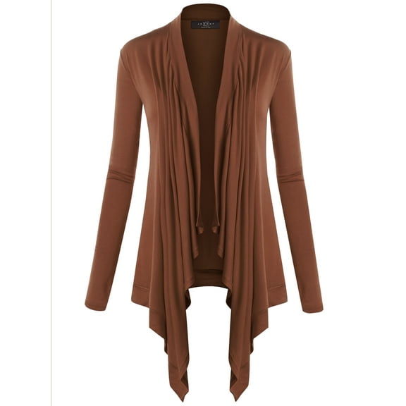 Made by Johnny Women's Off-Duty Open Front Cardigan XXL RUST