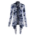 thumbnail image 1 of Made by Johnny Women's Off-Duty Open Front Tie Dye Cardigan XXL WHITE_NAVY, 1 of 6