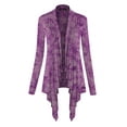 thumbnail image 1 of Made by Johnny Women's Off-Duty Open Front Tie Dye Cardigan XXXL PURPLE, 1 of 6