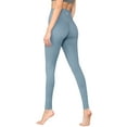 thumbnail image 1 of Made by Johnny Women's Peached Front Seamless Leggings with Inner Pocket Full-Length Yoga Pants XS ICE_BLUE, 1 of 6
