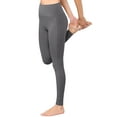 thumbnail image 1 of Made by Johnny Women's Peached Front Seamless Leggings with Side Pocket Full-Length Yoga Pants L STONE_GREY, 1 of 6