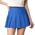 thumbnail image 1 of Made by Johnny Women's Plaid High Waist School Uniform Pleated Skater Tennis Skirt S ROYAL_BLUE, 1 of 5