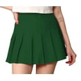 thumbnail image 1 of Made by Johnny Women's Plaid High Waist School Uniform Pleated Skater Tennis Skirt XXL GREEN, 1 of 5