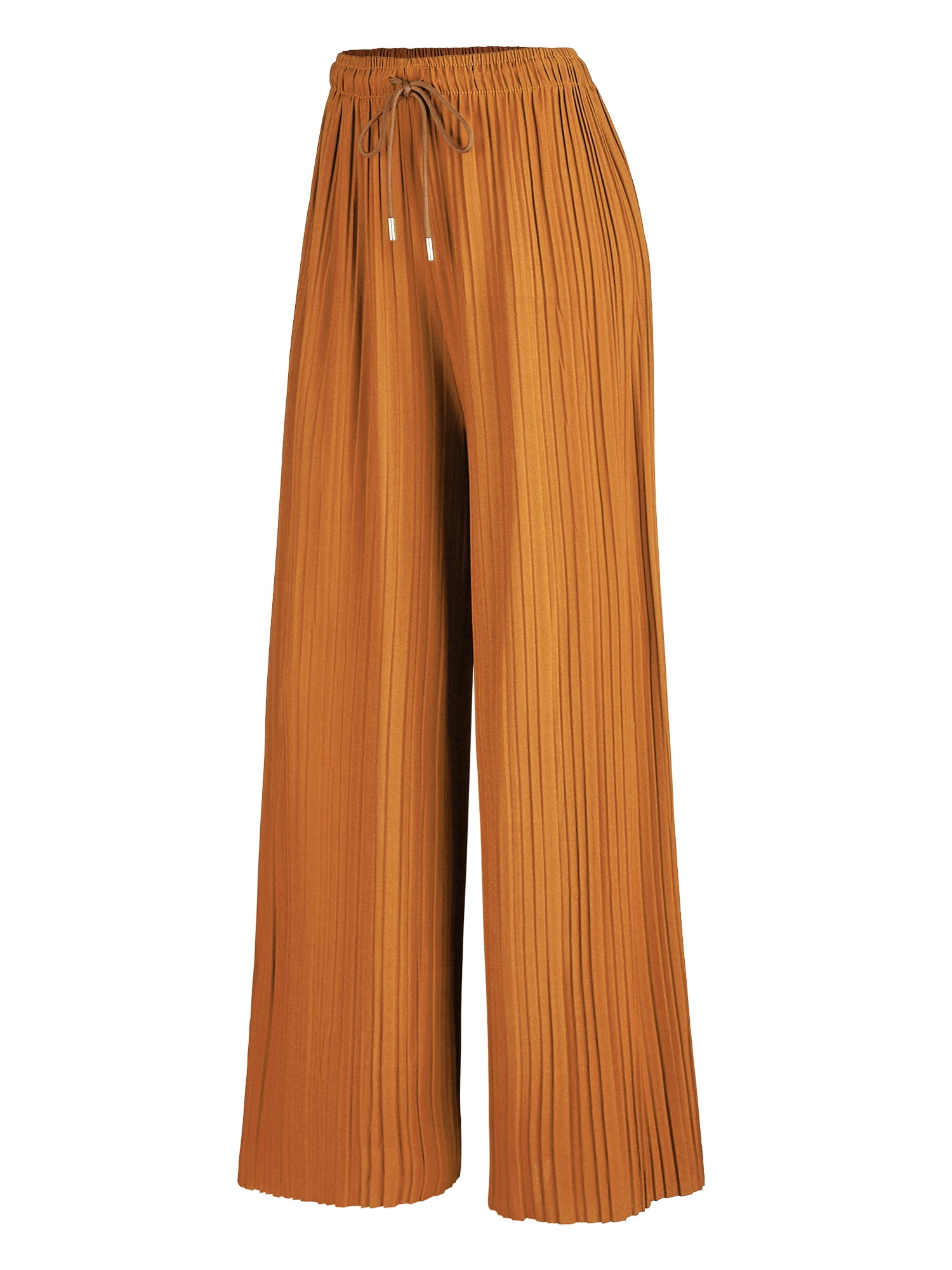 Luxury Two-Piece Pleated Wide-Leg Palazzo Pants & Top
