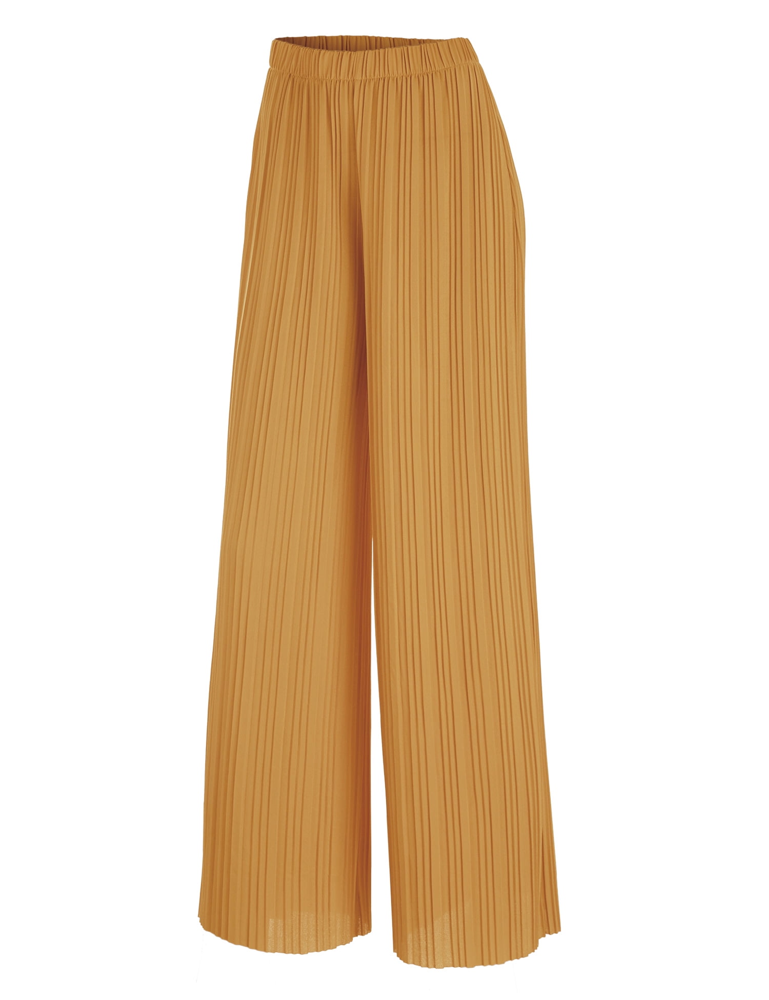 Made by Johnny Women's Pleated Wide Leg Palazzo Pants with