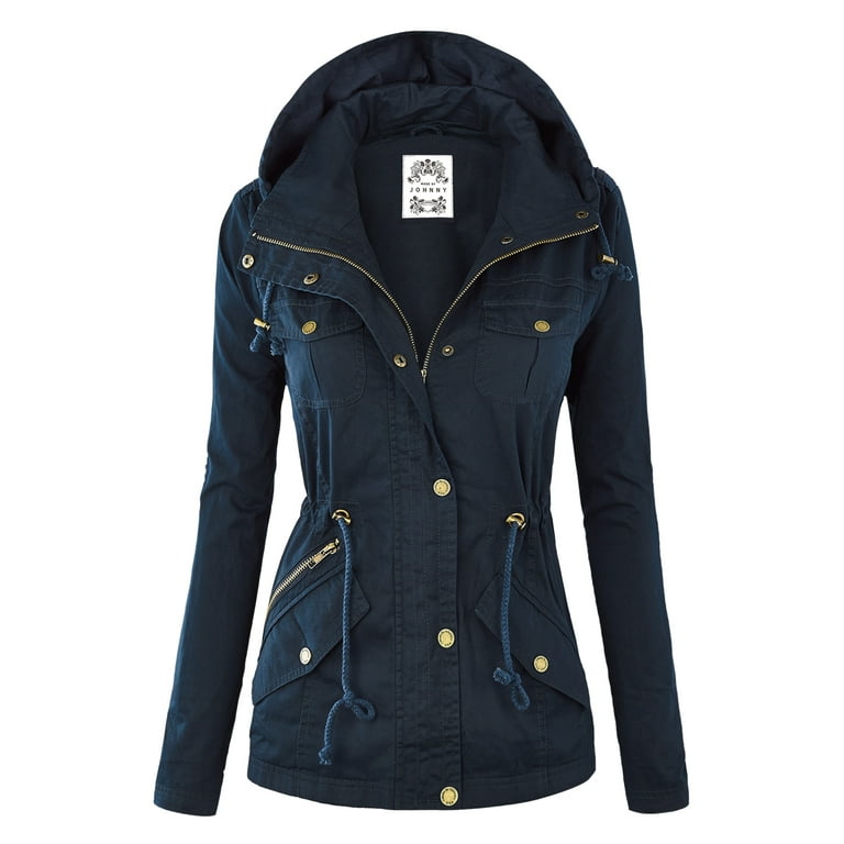 Womens navy anorak jacket 2025