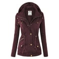 thumbnail image 1 of Made by Johnny Women's Pop of Color Anorak Parka Jacket S WINE, 1 of 6