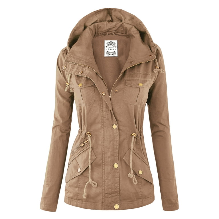 Womens khaki parka jacket on sale