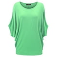 thumbnail image 1 of Made by Johnny Women's Scoop Neck Half Sleeve Batwing Dolman Top L MINT, 1 of 6