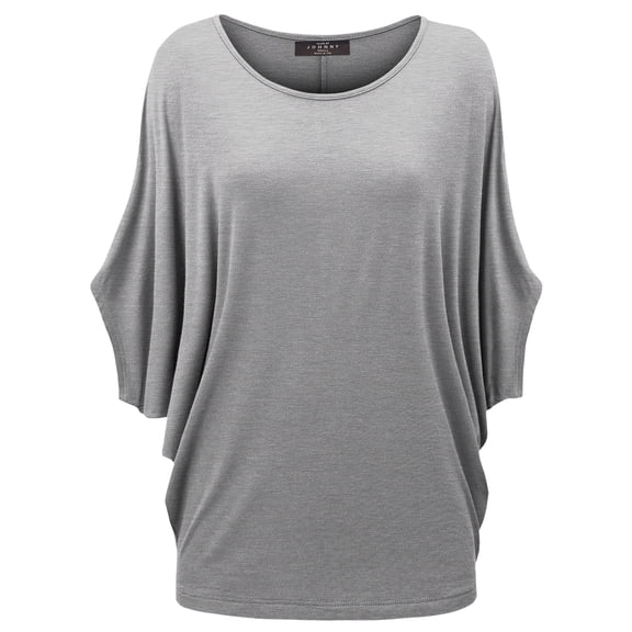 Made by Johnny Women's Scoop Neck Half Sleeve Batwing Dolman Top M HDG