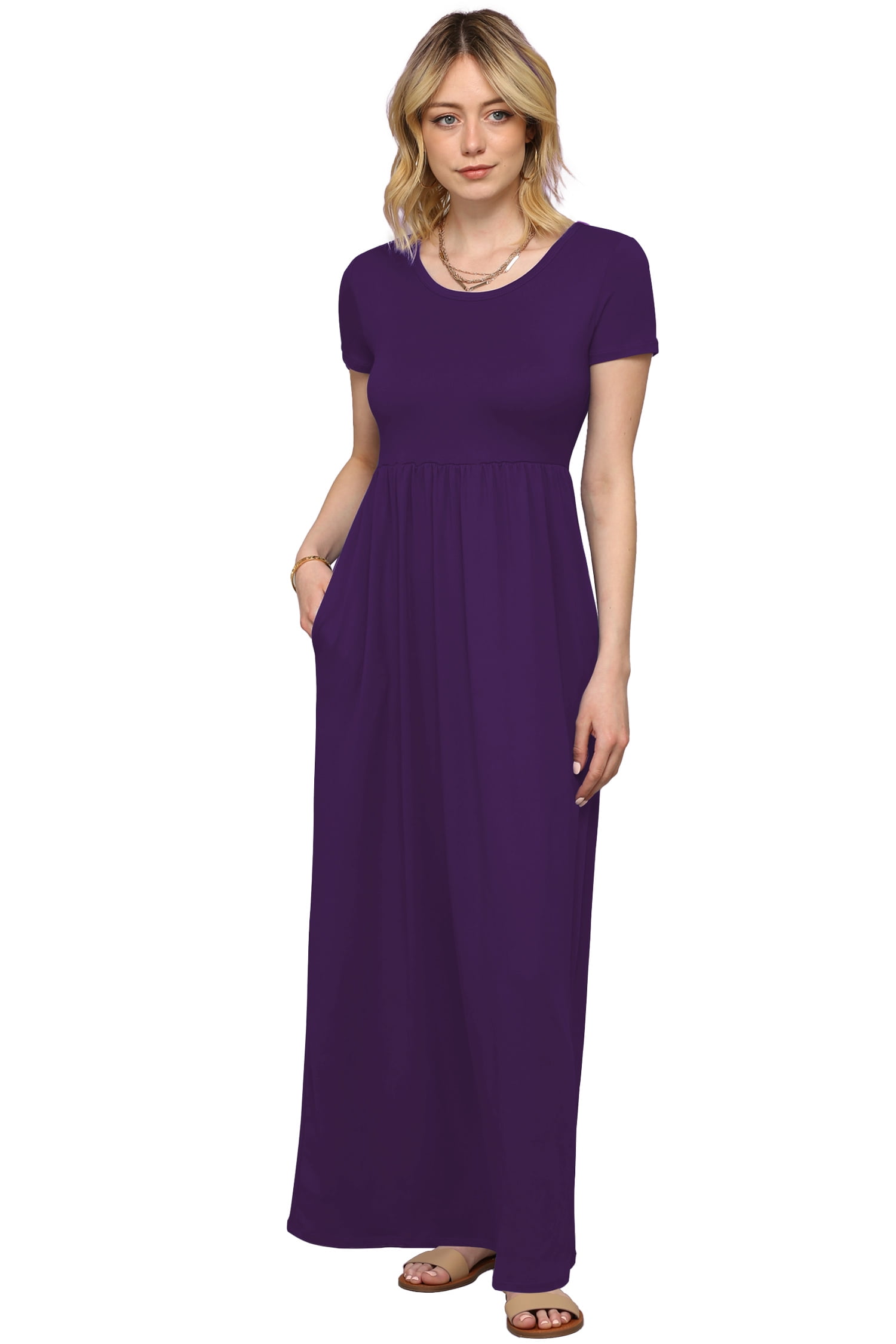 amazon purple plus size dress Clothing Store Amazon Plus Size Maxi Dresses With Short Sleeves Made By Johnny Women's Short Sleeve