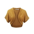 thumbnail image 1 of Made by Johnny Women's Short Sleeve Shrug Open Cardigan L MUSTARD, 1 of 6