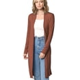 thumbnail image 1 of Made by Johnny Women's Solid Long Sleeve Open Front Long Cardigan S RUST, 1 of 6