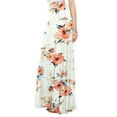 thumbnail image 1 of Made by Johnny Women's Solid Maxi Skirt with Elastic Waist Band S WHITE_FLORAL, 1 of 4